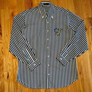 Versace Runway Embossed Striped Dress Shirt 🔥